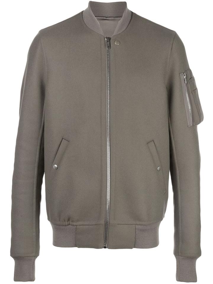 Rick Owens Felt Bomber Jacket - Grey