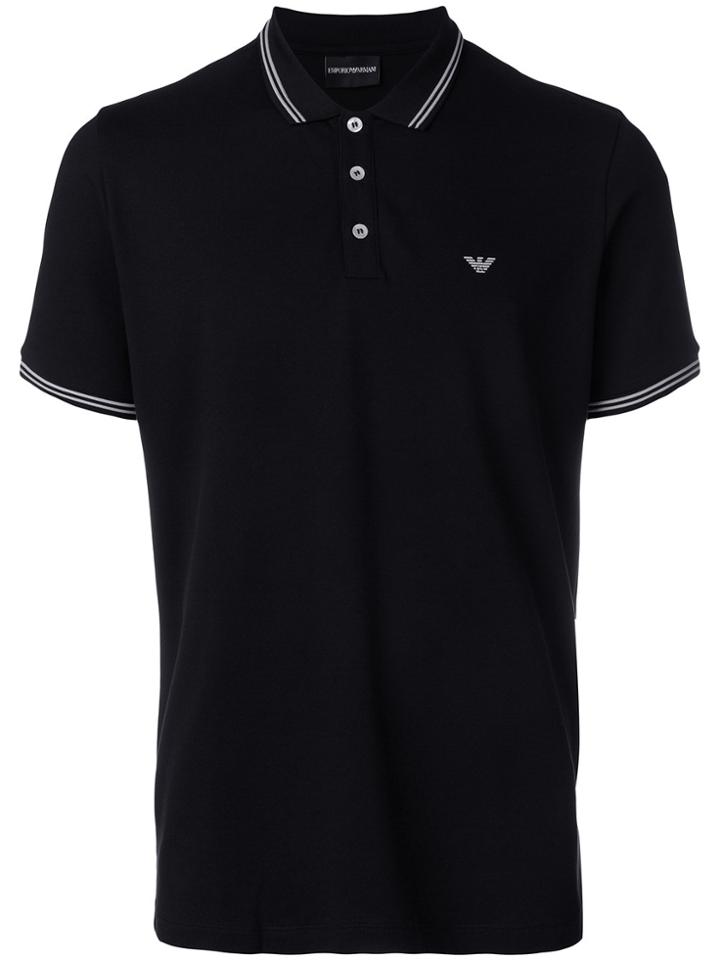 Emporio Armani Classic Short Sleeved Polo Shirt - Black