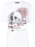 Alexander Mcqueen Coral Skull T-shirt - White