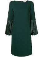 Michael Kors Collection Contrast Sleeve Dress - Green