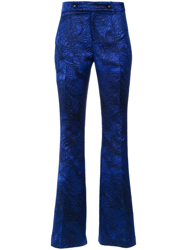 Tufi Duek Jacquard Tailored Trousers - Blue