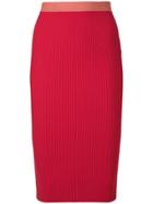 Fendi Pencil Midi Skirt - Red