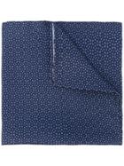 Lardini Flower Print Pocket Square - Blue