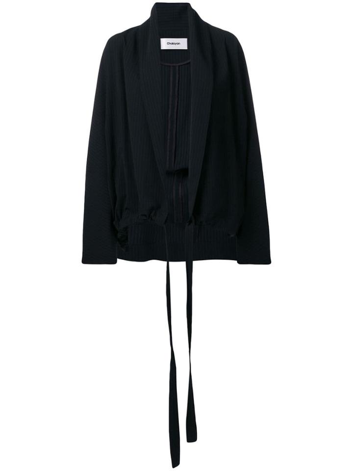 Chalayan Drawstring Hem Jacket - Black