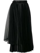 Comme Des Garçons Noir Kei Ninomiya Asymmetric Pleated Skirt - Black