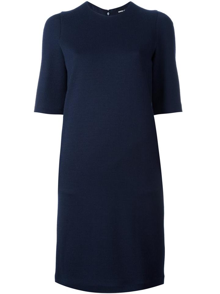 Giorgio Armani Ribbed Shift Dress