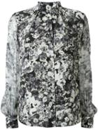 Lanvin Floral Print Shirt, Women's, Size: 36, Grey, Silk
