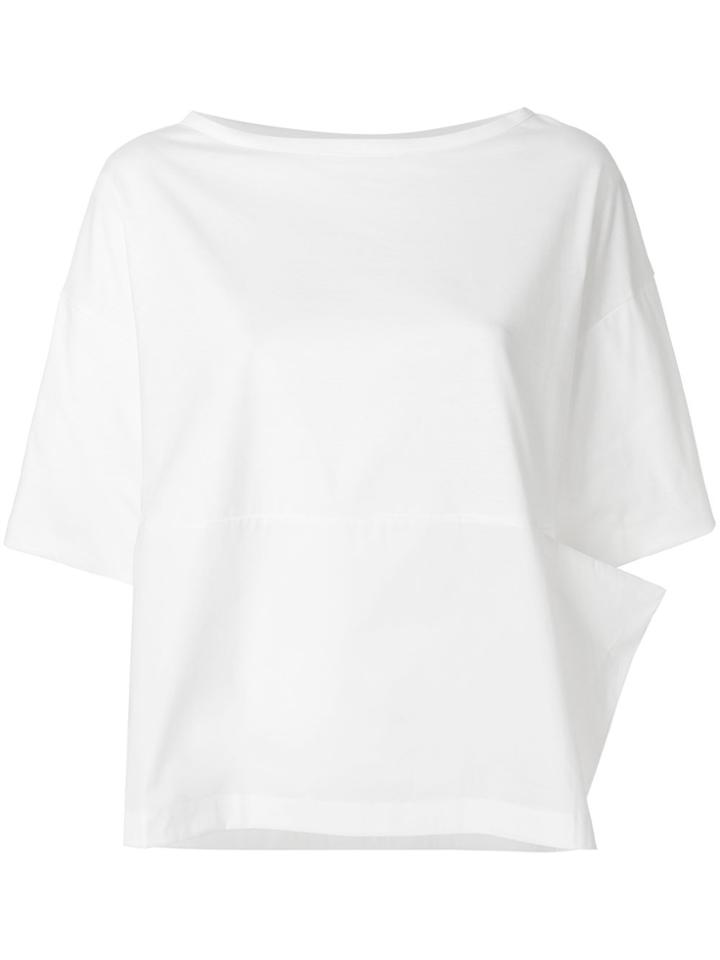 Pierantoniogaspari Short-sleeve Flared Top - White