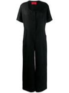 Valentino Pre-owned 1980's Crocodile Texture Wide-legged Jumpsuit -