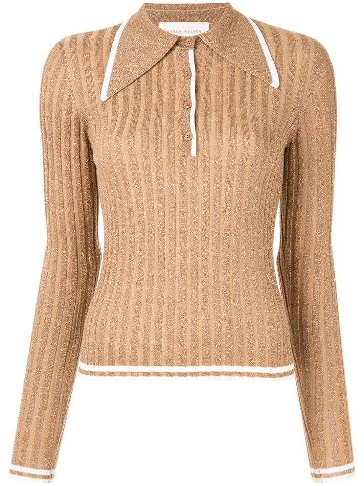 Karen Walker Muse Polo Jumper - Brown