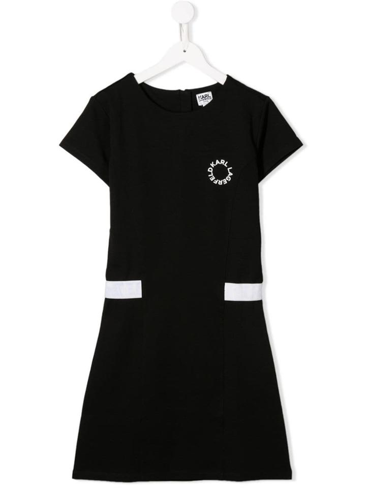 Karl Lagerfeld Kids Teen Logo Dress - Black