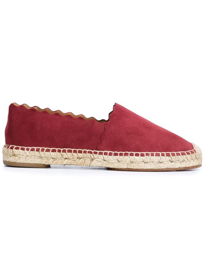 Chloé Lauren Espadrilles, Women's, Size: 36, Red, Suede