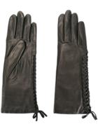 Agnelle Gloves With Lace Detail - Black