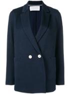 Harris Wharf London Classic Double-breasted Blazer - Blue