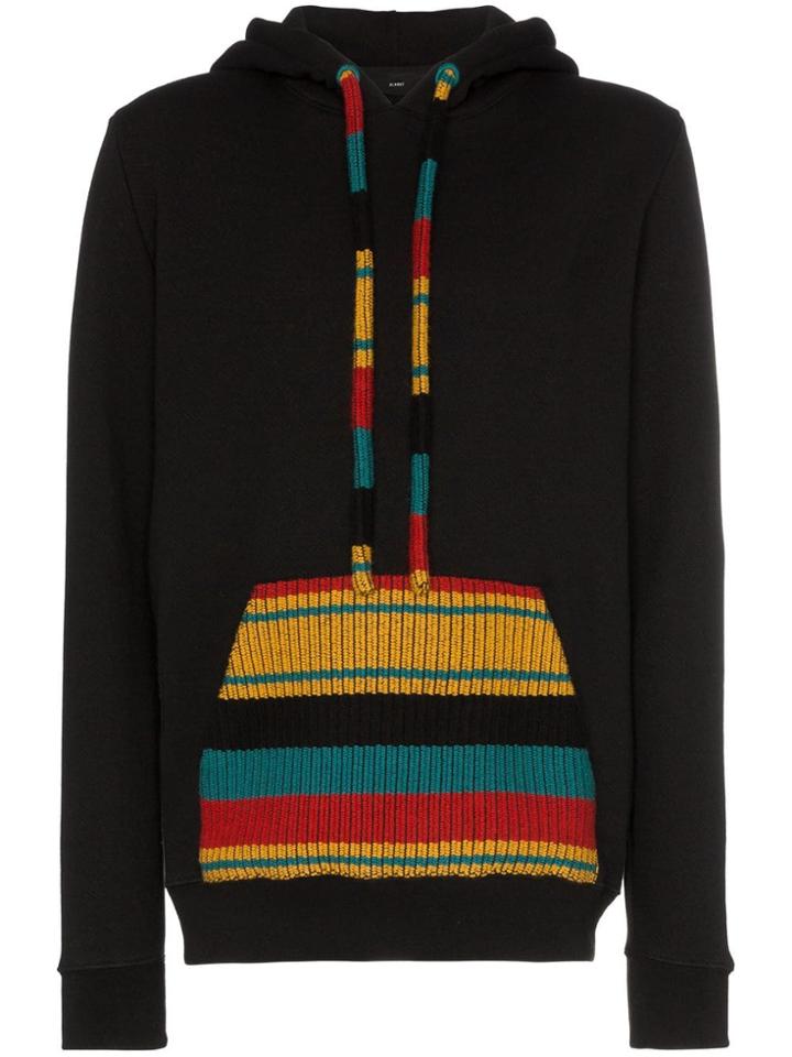 Alanui Knitted Patch Pocket Hooded Sweater - Black