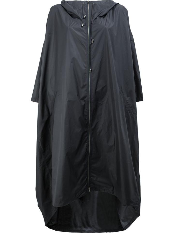 Lamberto Losani Long Hooded Raincoat - Blue