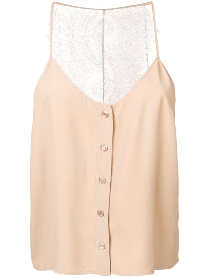 Almaz Lace Back Tank Top - Neutrals
