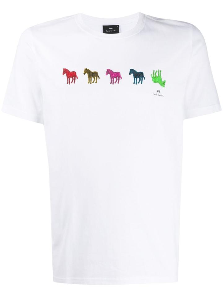 Ps Paul Smith Zebra Graphic T-shirt - White