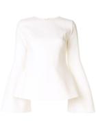 Safiyaa London Flare Sleeve Top - White