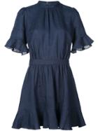 Frame Flared Mini Dress - Blue