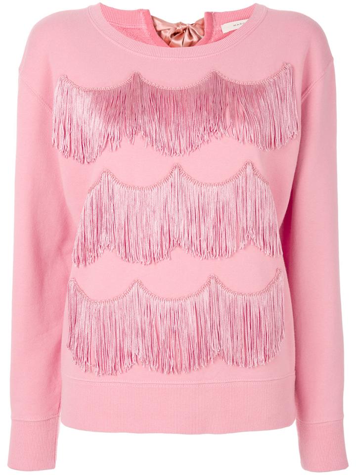 Marc Jacobs Fringed Sweatshirt - Pink & Purple
