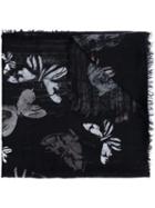 Alexander Mcqueen 'bleached Butterfly' Scarf, Women's, Black, Modal/silk