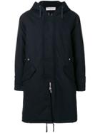 Officine Generale Hooded Parka Coat - Blue