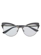 Dolce & Gabbana Eyewear Wingtip Glasses - Grey