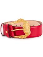 Versace Baroque Buckle Belt - Red