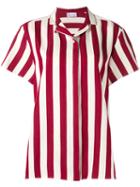 Red Valentino - Striped Short-sleeve Shirt - Women - Silk/cotton - 44, Silk/cotton