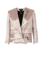 Haider Ackermann Multi-layered Cropped Jacket, Women's, Size: 38, Nude/neutrals, Silk/polyester/rayon
