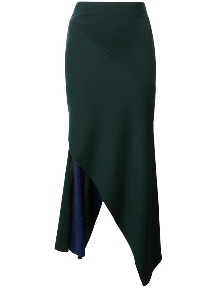 Rosetta Getty Pinwheel Midi Skirt - Green