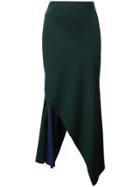 Rosetta Getty Pinwheel Midi Skirt - Green