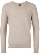 Eleventy V-neck Pullover, Men's, Size: Xl, Nude/neutrals, Silk/polyamide/spandex/elastane/merino
