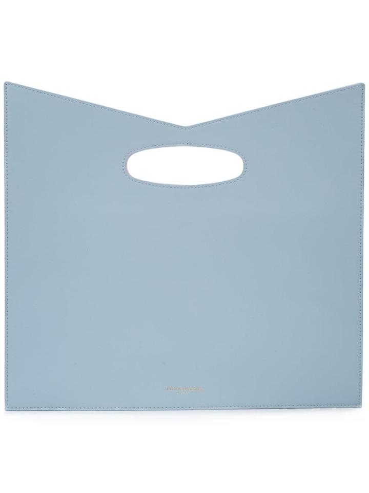 Sara Battaglia Round Handle Clutch - Blue
