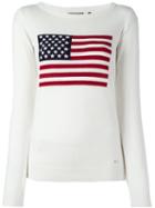 Woolrich Usa Flag Pullover, Women's, Size: Small, Nude/neutrals, Polyamide/modal/cashmere/wool