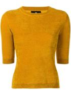 Elisabetta Franchi Velvet-style Top - Yellow & Orange