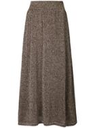 Estnation Glitter Flared Skirt - Brown