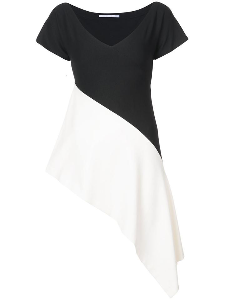 Rosetta Getty Wide Neck Asymmetric Top - Black