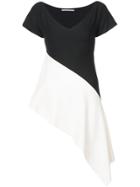 Rosetta Getty Wide Neck Asymmetric Top - Black