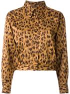 Moschino Vintage Cheetah Print Cropped Jacket, Women's, Size: Medium, Brown