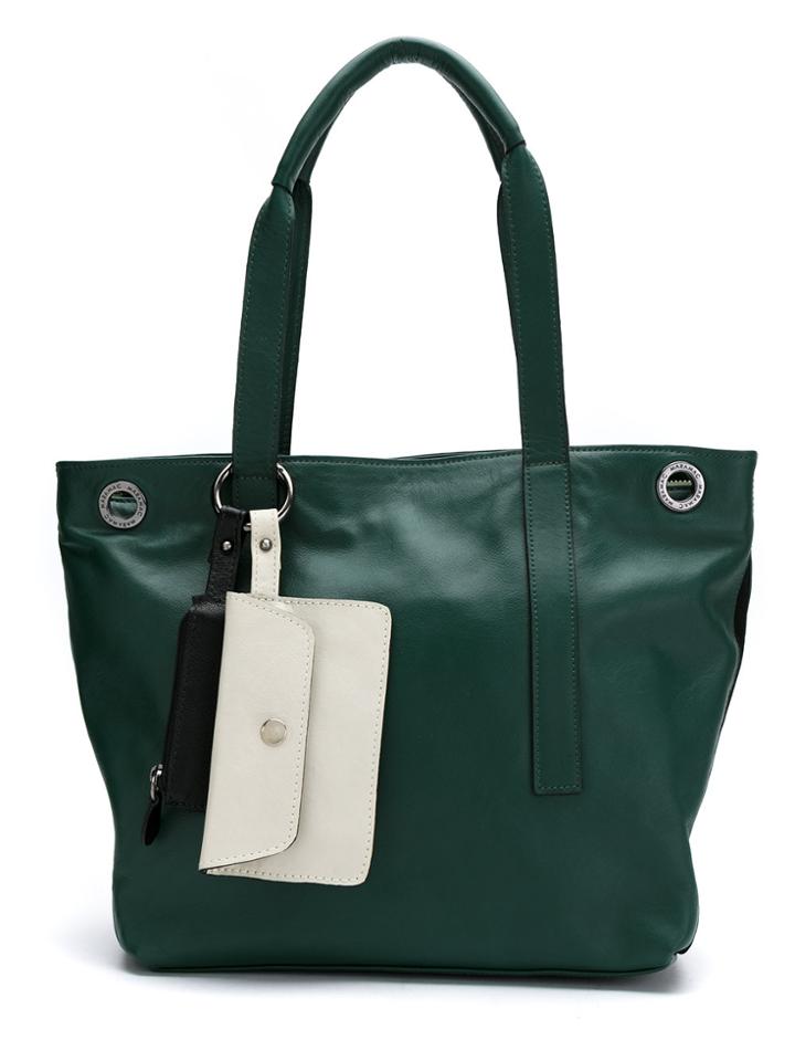 Mara Mac Leather Tote Bag - Green