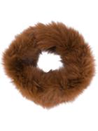 Yves Salomon Accessories Snood Knitted Fox - Brown
