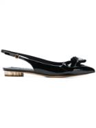 Salvatore Ferragamo Bow Ballerina Shoes - Black