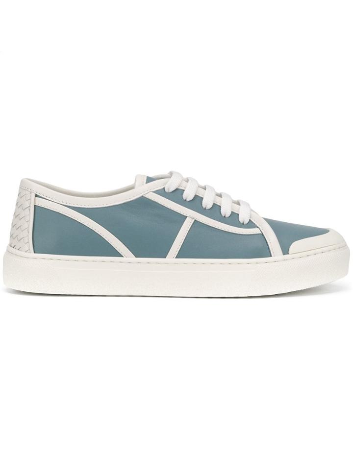 Bottega Veneta Lace Up Sneakers - Blue
