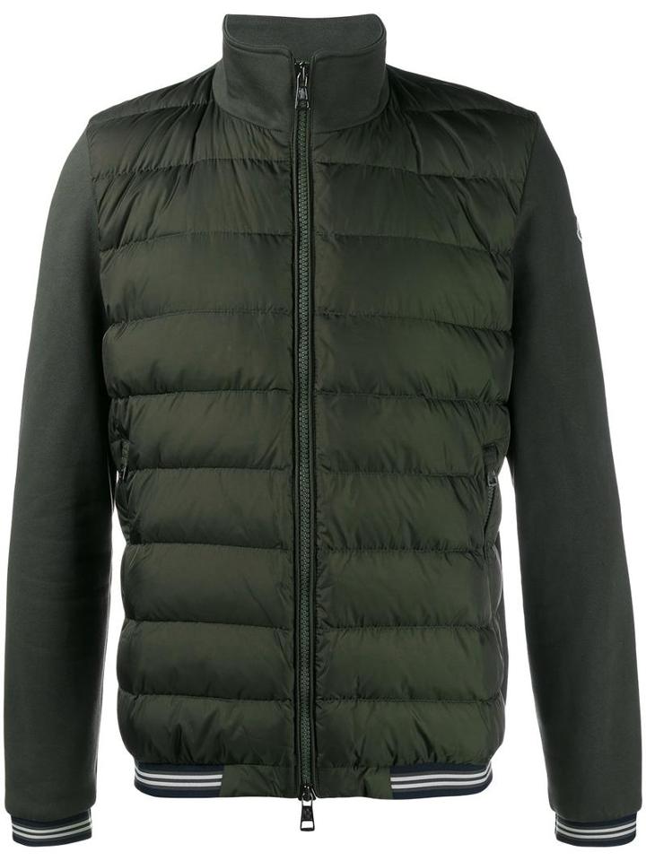 Moncler Quilted Puffer Jacket, Men's, Size: Small, Green, Polyamide/cotton/feather Down