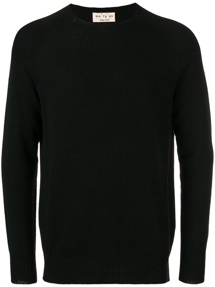 Ma'ry'ya Round Neck Sweater - Black