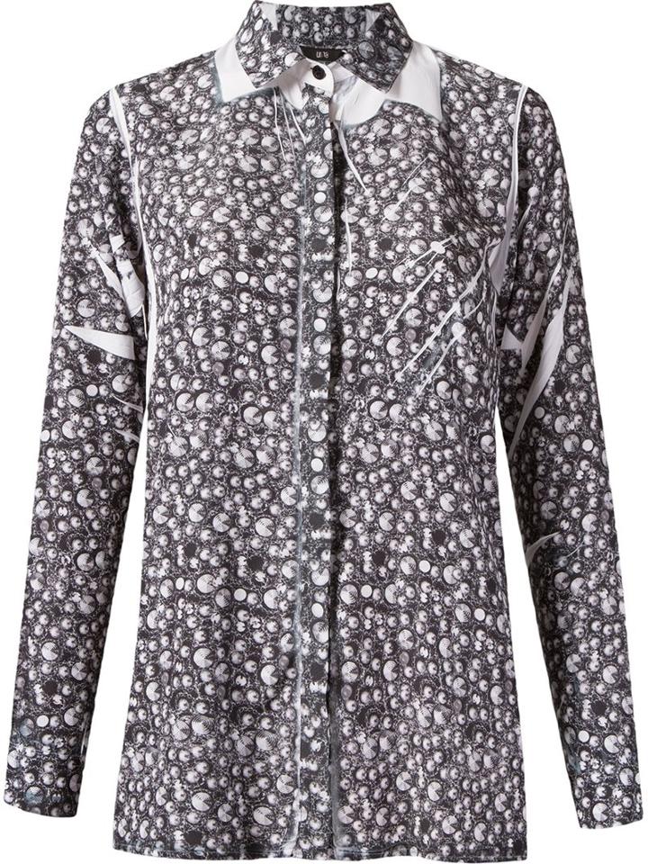 Uma Raquel Davidowicz Abstract Print Shirt, Women's, Size: 40, Black, Polyester
