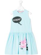 Fendi Kids - Sleeveless Printed Dress - Kids - Cotton/spandex/elastane - 8 Yrs, Blue