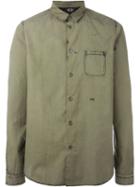 No21 Patch Pocket Shirt, Men's, Size: 48, Green, Cotton